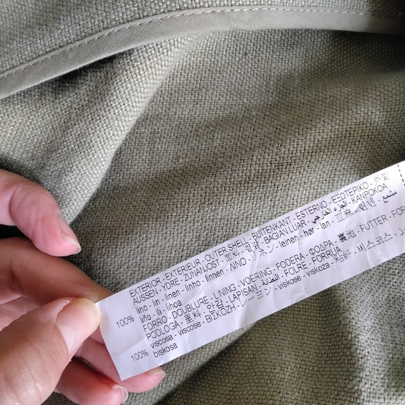 Zara Women's Linen Oversized Blazer Coat In Sage Green Size S Jacket - Picture 10 of 10